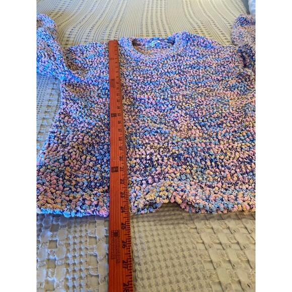 Love More Sweater Pink Purple Blue “Popcorn “ Look Size Large GORGEOUS! - Picture 11 of 11